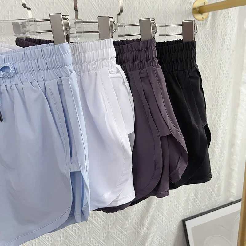 Yoga Sports Women Shorts High Waist Double Layered Quick-Dry Breathable Athletic Shorts Outdoor Leisure Running Fitness ShortsXJ250520