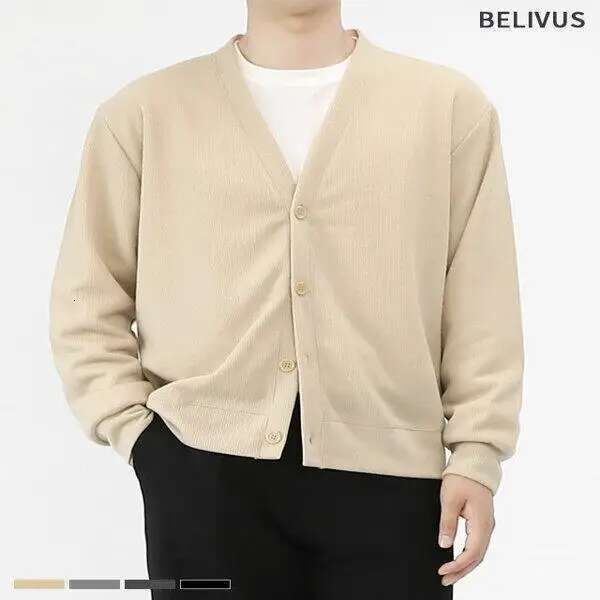 Belivus/Men S Cardigan/Bcm013/In-Between Season/Knit/Plain Colored/Outerwear Designer