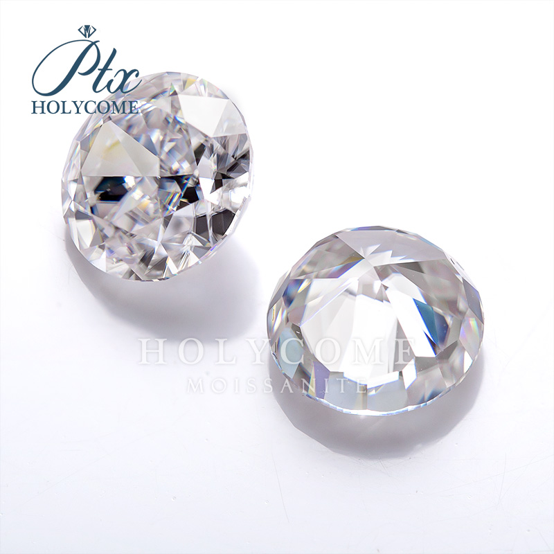 Crushed Ice Cut Moissanite Diamond Test Positive VVS1 Wholesale GRA Certificated Round Shape White D Color Loose Moissanite