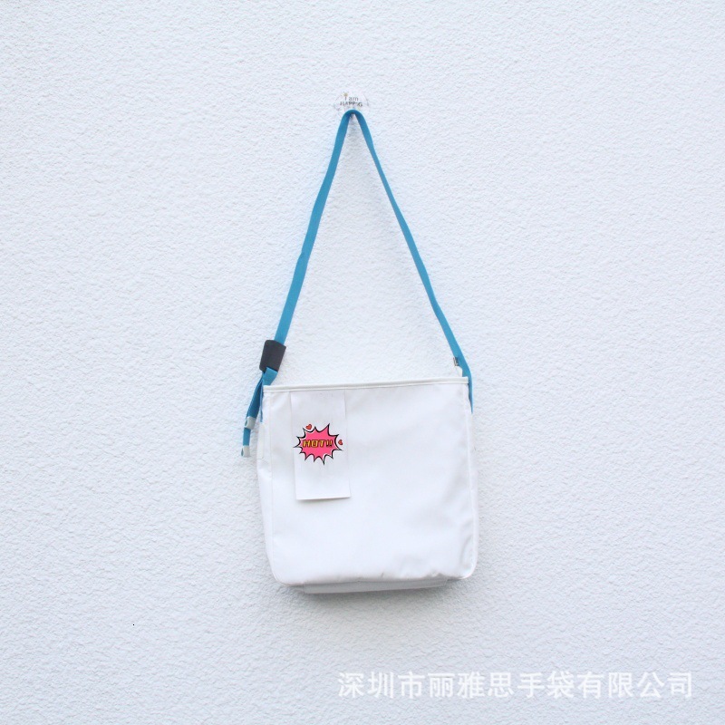 2025 new Slant span fashionable and simple daily white outfit adjustable bag Oxford cloth shoulder bag