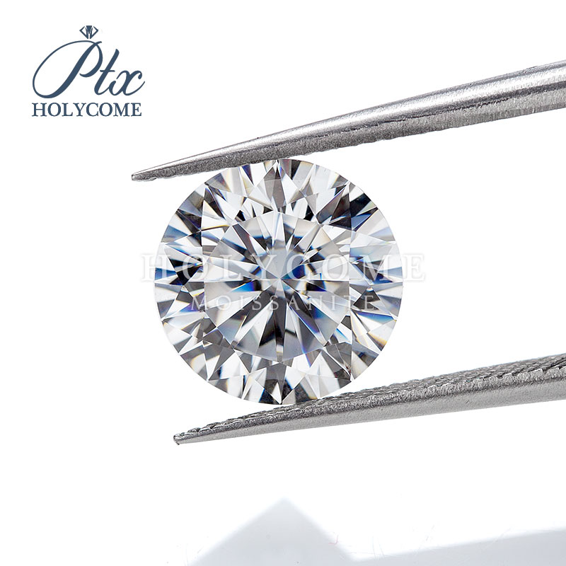 Round Shape 10 Hearts 10 Arrows Cut D VVS1 Loose Moissanite Synthetic Stone 1 Carat 6.5mm Lab Created Diamond GRA Certificate for Jewelry Making