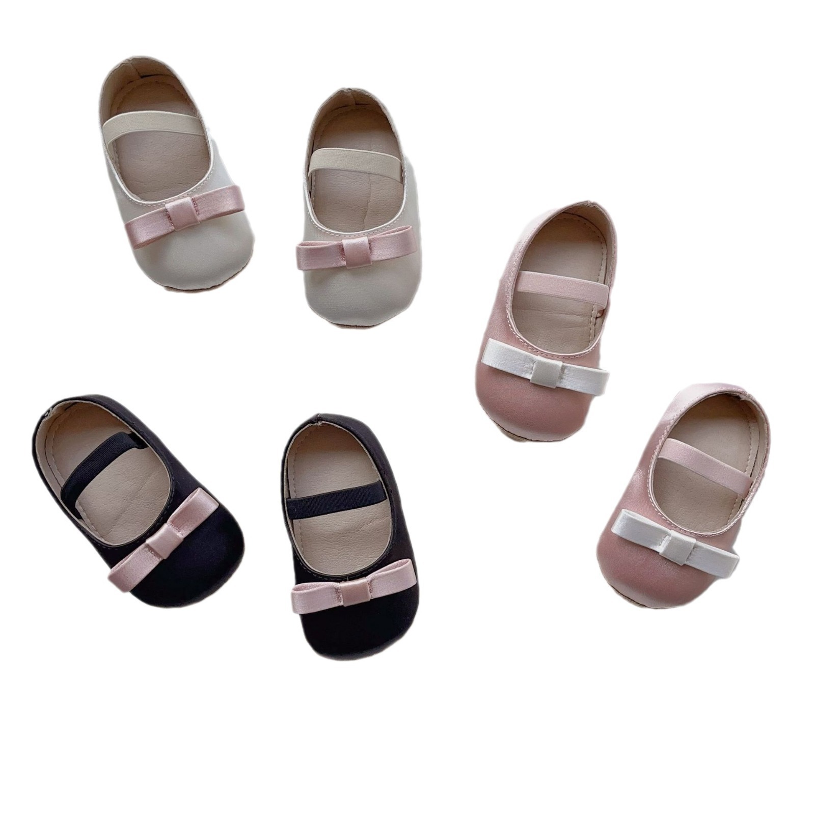 Ddmyshoesvip New Spring And Autumn Baby children's shoes Cloth For Women Soft Soled Slip Step Front Shoes Butterfly Knot Anti Falling Heel Prince