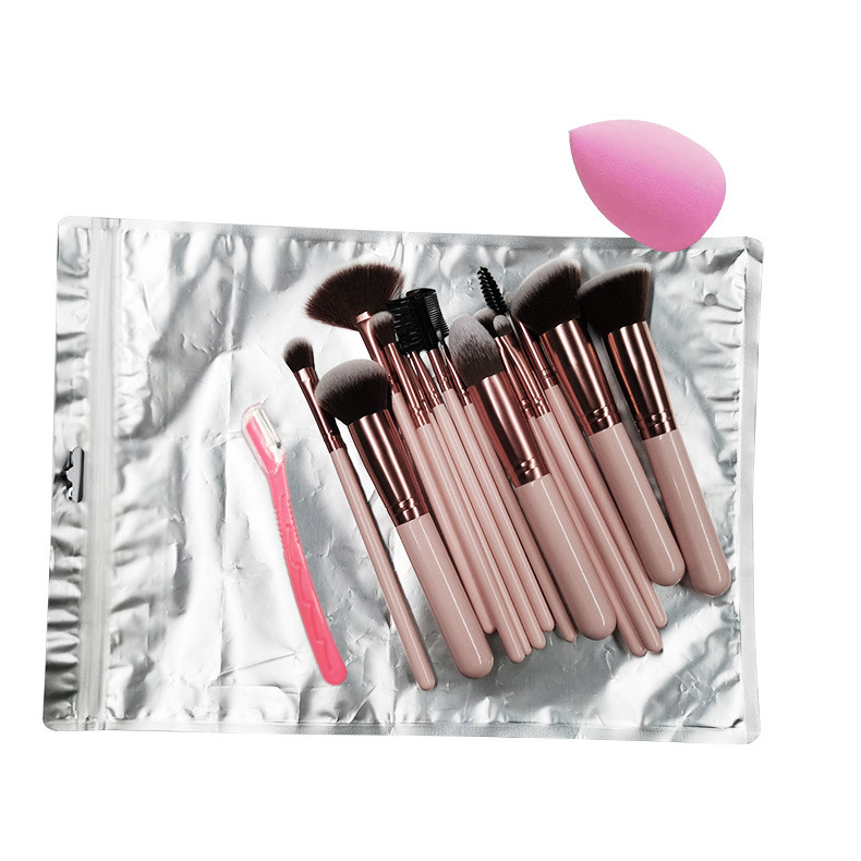 16 Pcs Makeup Brush Set with Eyebrow Razor Premium Synthetic Foundation Powder Concealers Eyeshadow Blush Makeup Brushes Soft Hair Make up Brushes Kit