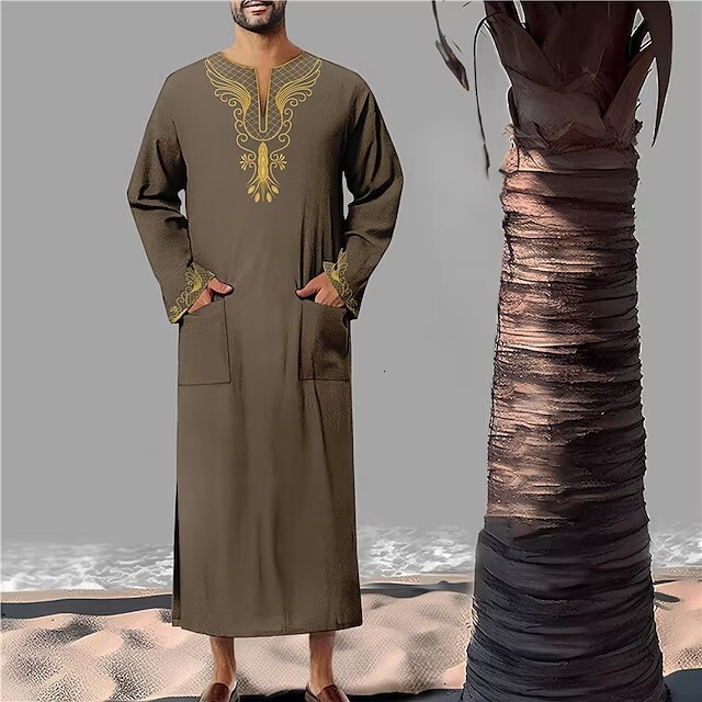 Designer Clothing New Muslim Arab Clothing Dubai Saudi Men's Embroidered Robe Product 2025 New