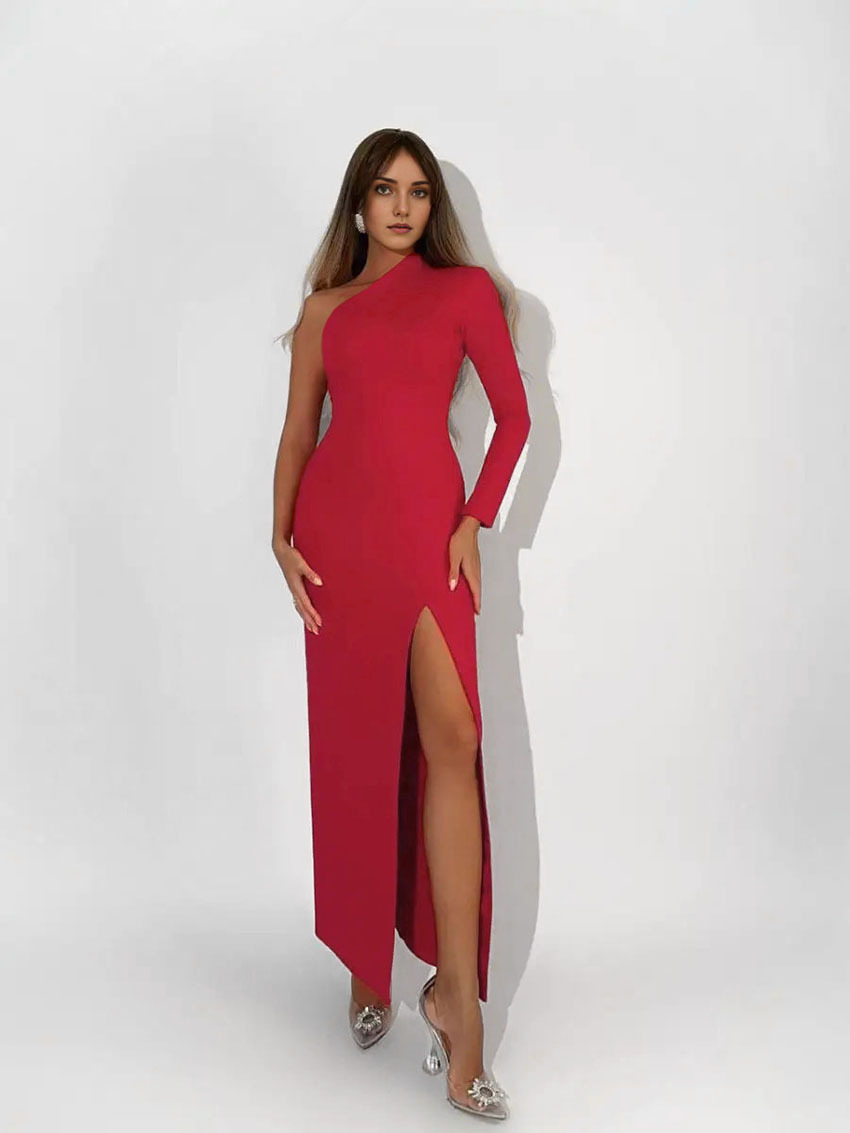 Sexy off-shoulder dress Russian hot selling knitted dress