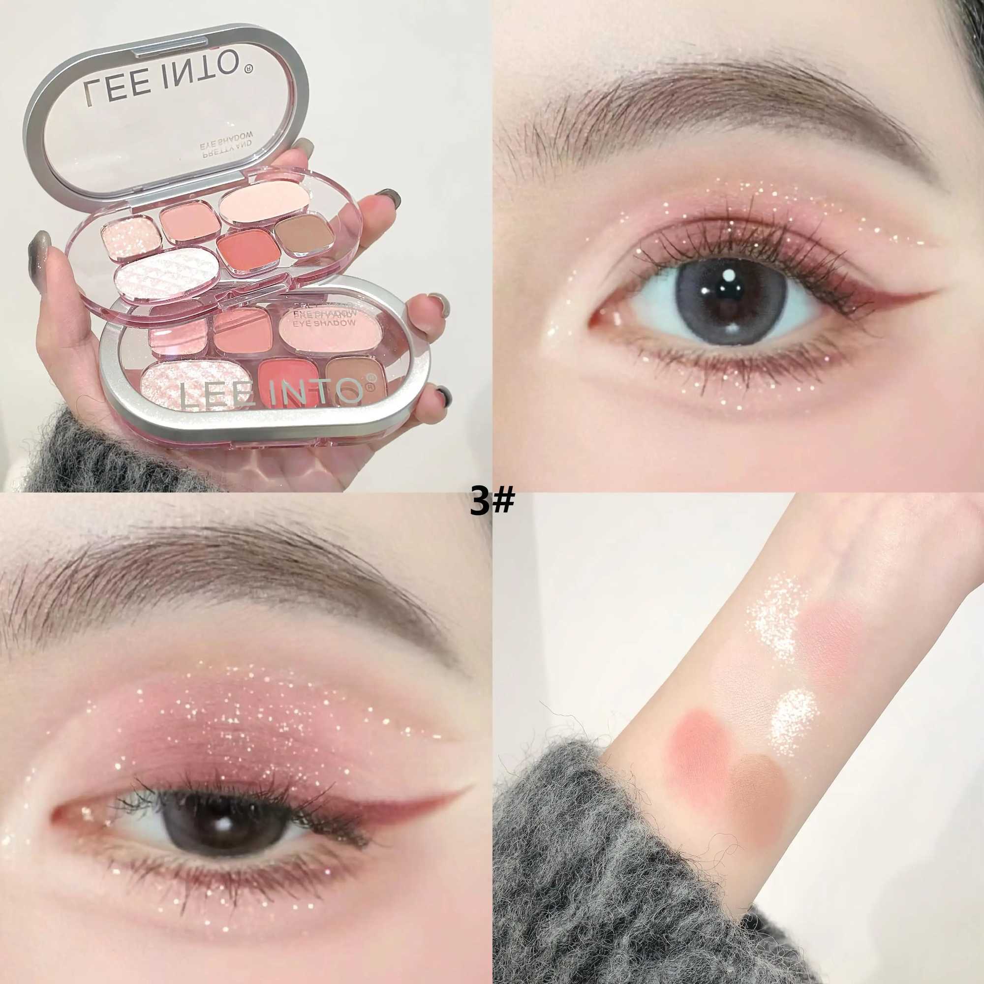 LEE INTO 6-color eyeshadow palette matte glitter eyeshadow palette long-lasting good color renderingXJ250520
