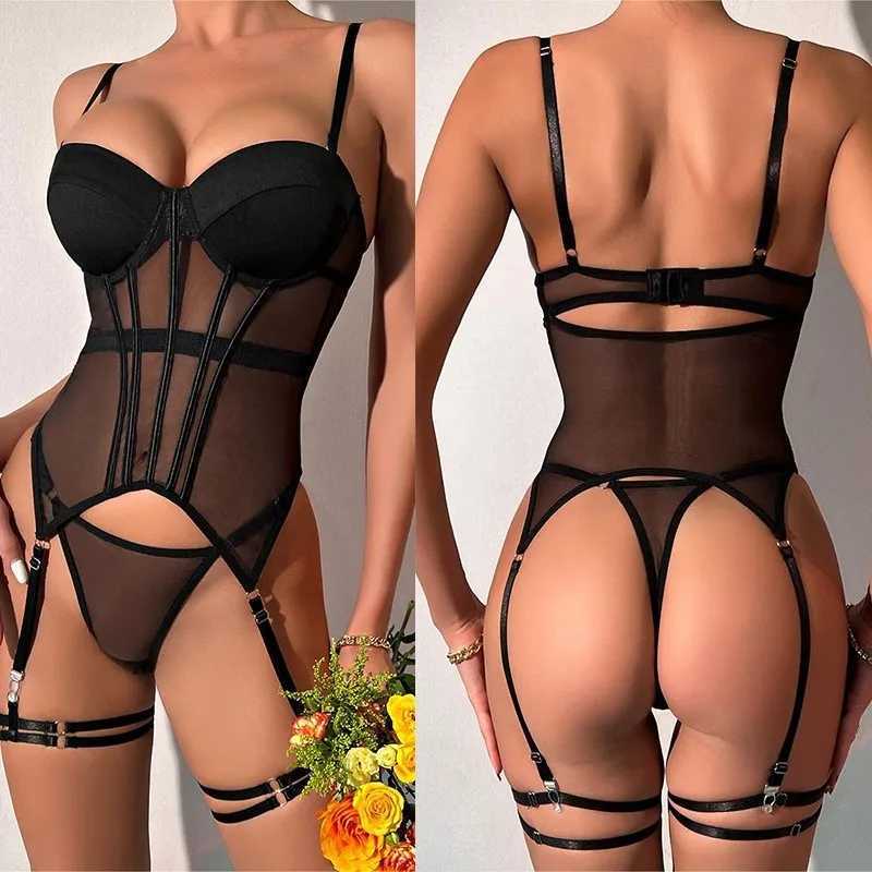 lingerie Tight fitting see through mesh binding straps deep straps womens sexy underwear adult sexy sets Sex clothes R250520