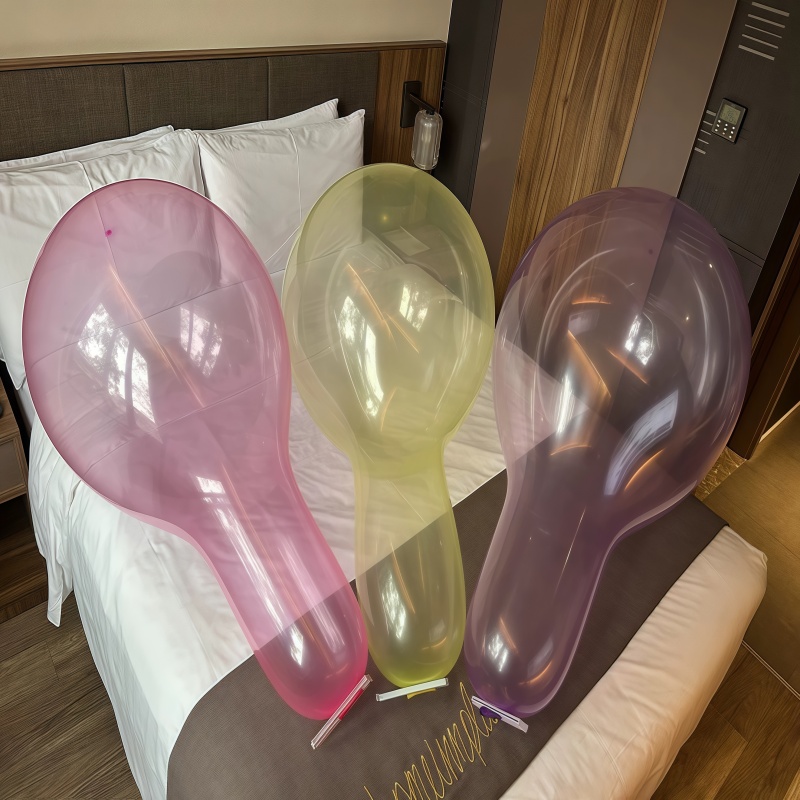 24-inch oversized long-necked colored crystal latex balloons, thickened for durability and less prone to bursting