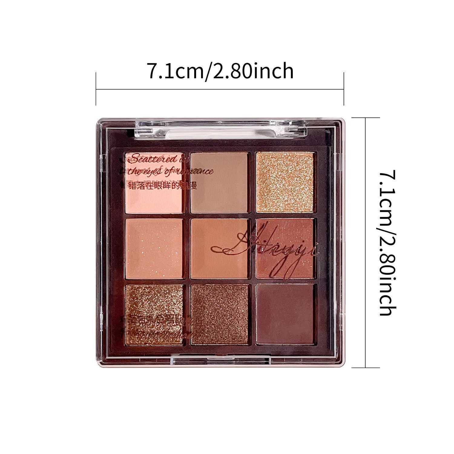 Mocha Chocolate Eyeshadow Palette - 9 natural brown and gold shades with shimmery and matte finishesXJ250520