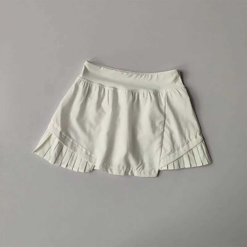 High Waisted Sports Short Skirt Summer New Style Cool Anti Glare Including Lined Shorts Fitness Yoga Quick Drying Pleated SkirtXJ250520