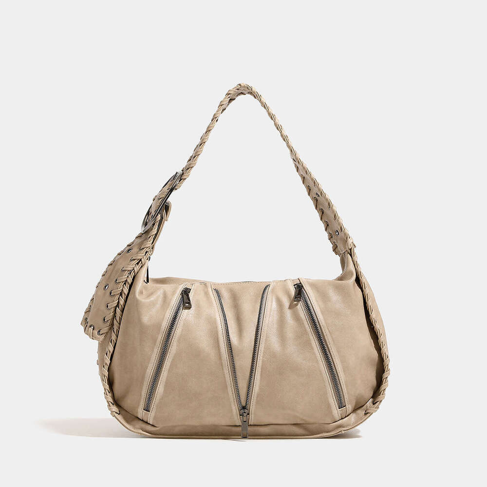 Women's Bags Designer Large Capacity Woven Relaxed Fabric Autumn And Winter New Fashion Single Shoulder Armpit Bag, Casual Tote Bag For Women