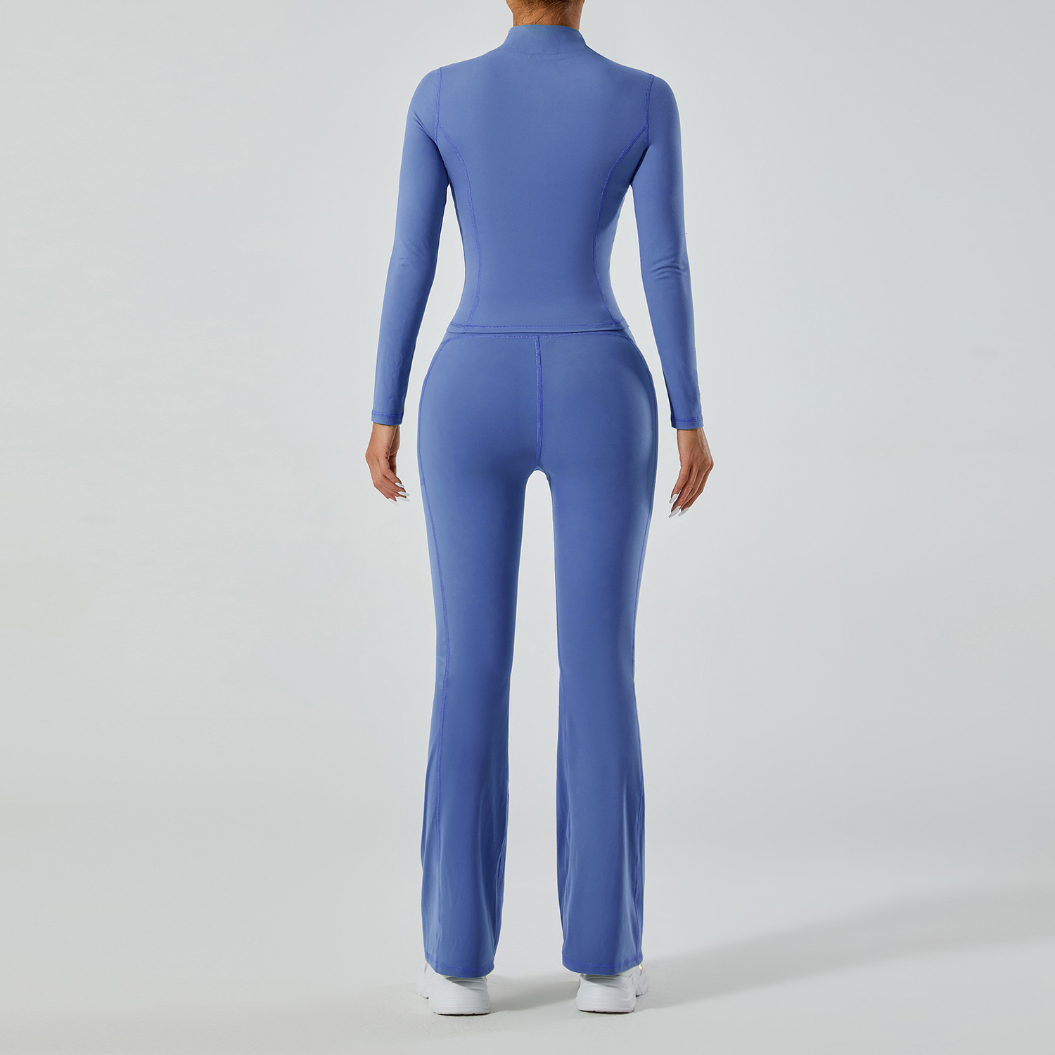 Shaved nude sexy jacket, high waist tight fit, hip lifting, fitness yoga pants, sports suit