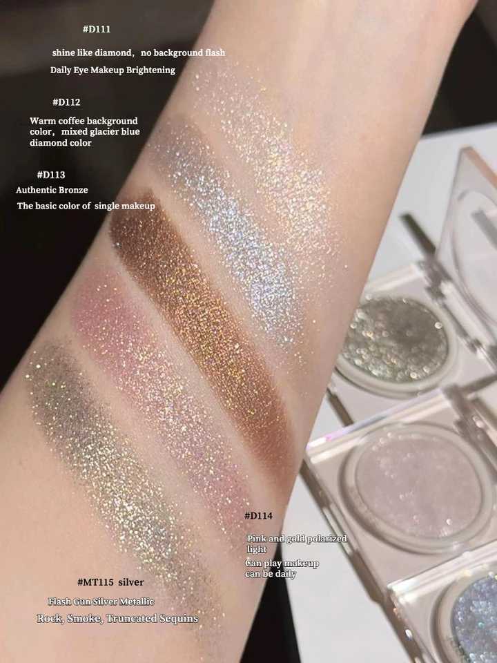 Joocyee Monochrome Eyeshadow Matte Chameleon Powder Smoked Sparkling Pearlescent Shining Sheet Metallic Personality Green W250520