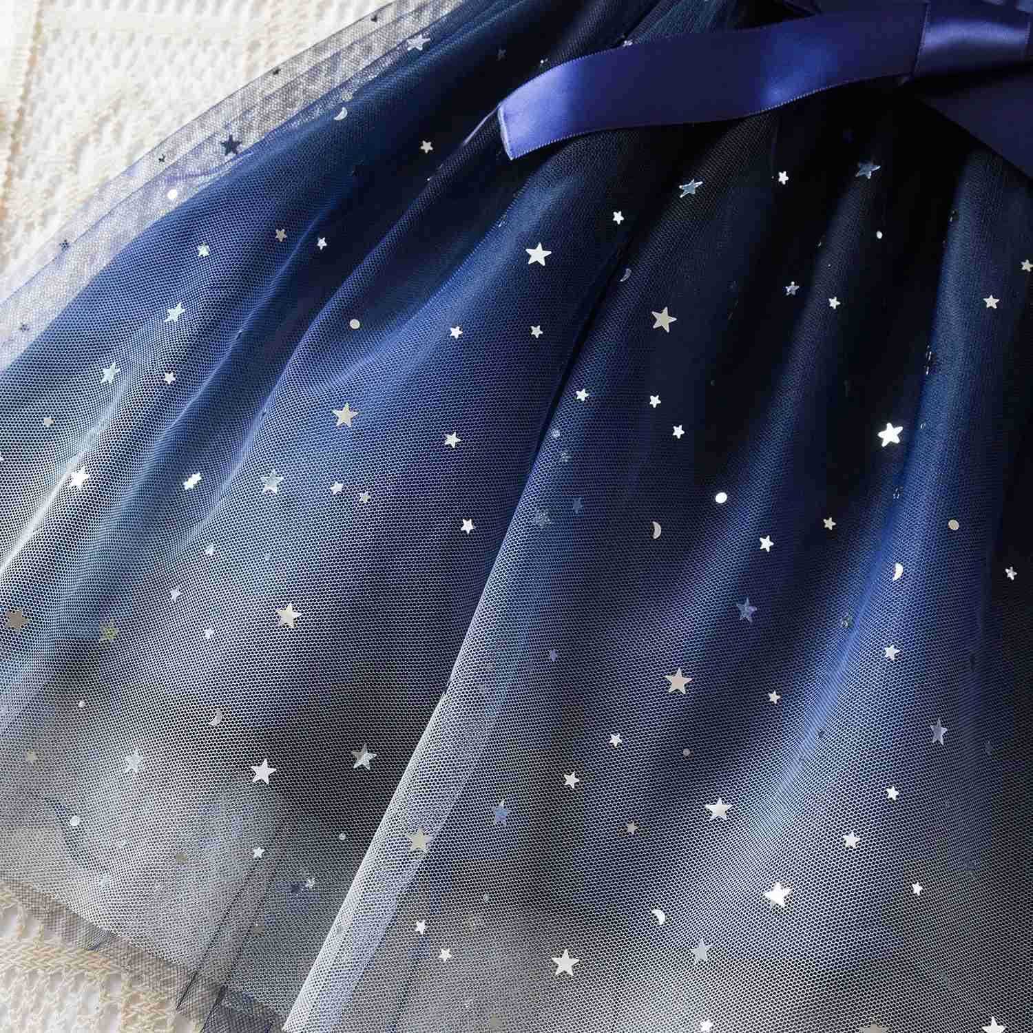 Disney Mickey Minnie Mouse Girls Sequin Tutu Dress with Bow Flutter Sleeves Summer Princess Party Outfit for Toddler Kids 2-6 Years W250520