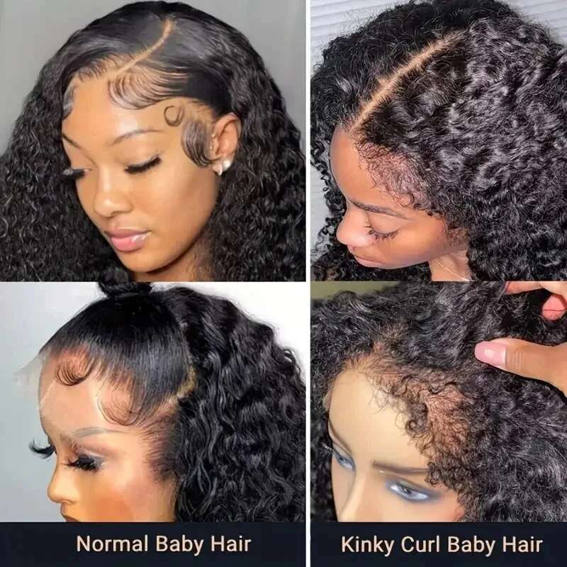 16 Inch Curly Short Bob 13x6 HD Frontal Human Hair Deep Wave 13x4 Transparent Lace Front Wigs 6x6 Closure Wig 250%