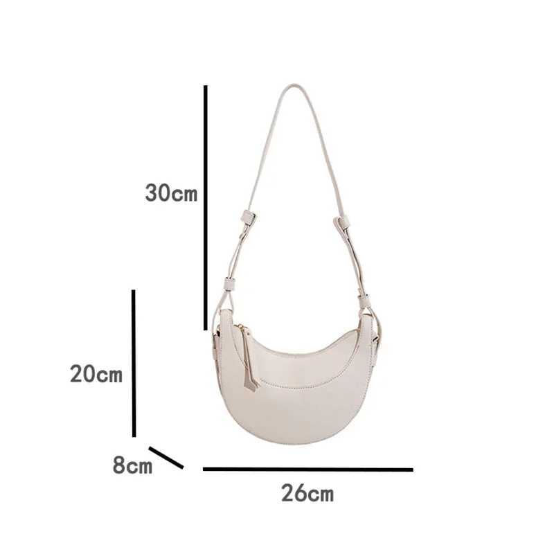 French Niche Elegant Womens Bag Trendy Luxury Designer Crescent Bag Ladies Single Shoulder Handbag Messenger Bags for Women M250520