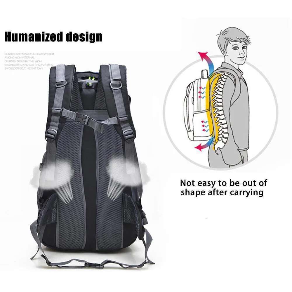 Climbing 50L Waterproof Outdoor Rucksack Cycling Hiking Trekking Camping Bag Mountain Backpack