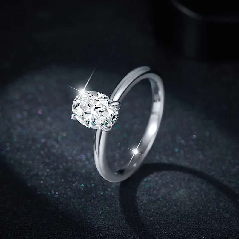 Emerald Cut Moissanite Rings For Women Emerald Cut Oval Cut 2ct Women Moissanite Ring Luxury 2023 Womens Moissanite Ring Gift
