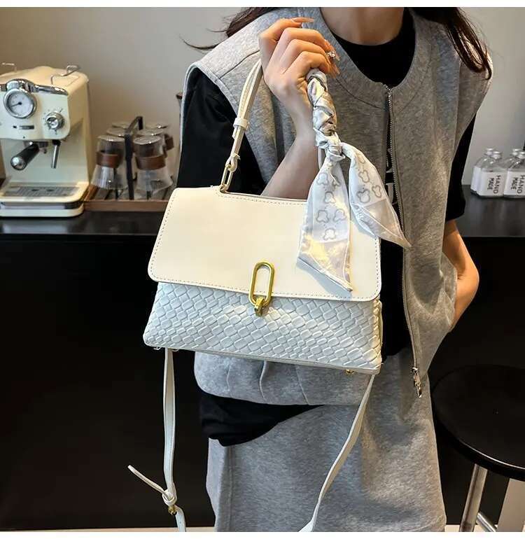Summer Essential PU Handbag - Women's Crossbody Bag With Lid, One Shoulder Stylish Purse, Ideal For Work & Weekend