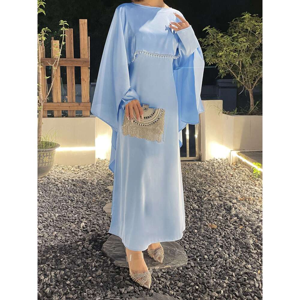 Foreign Trade Elegant Simple Women's Cape Pearl Robe Abaya