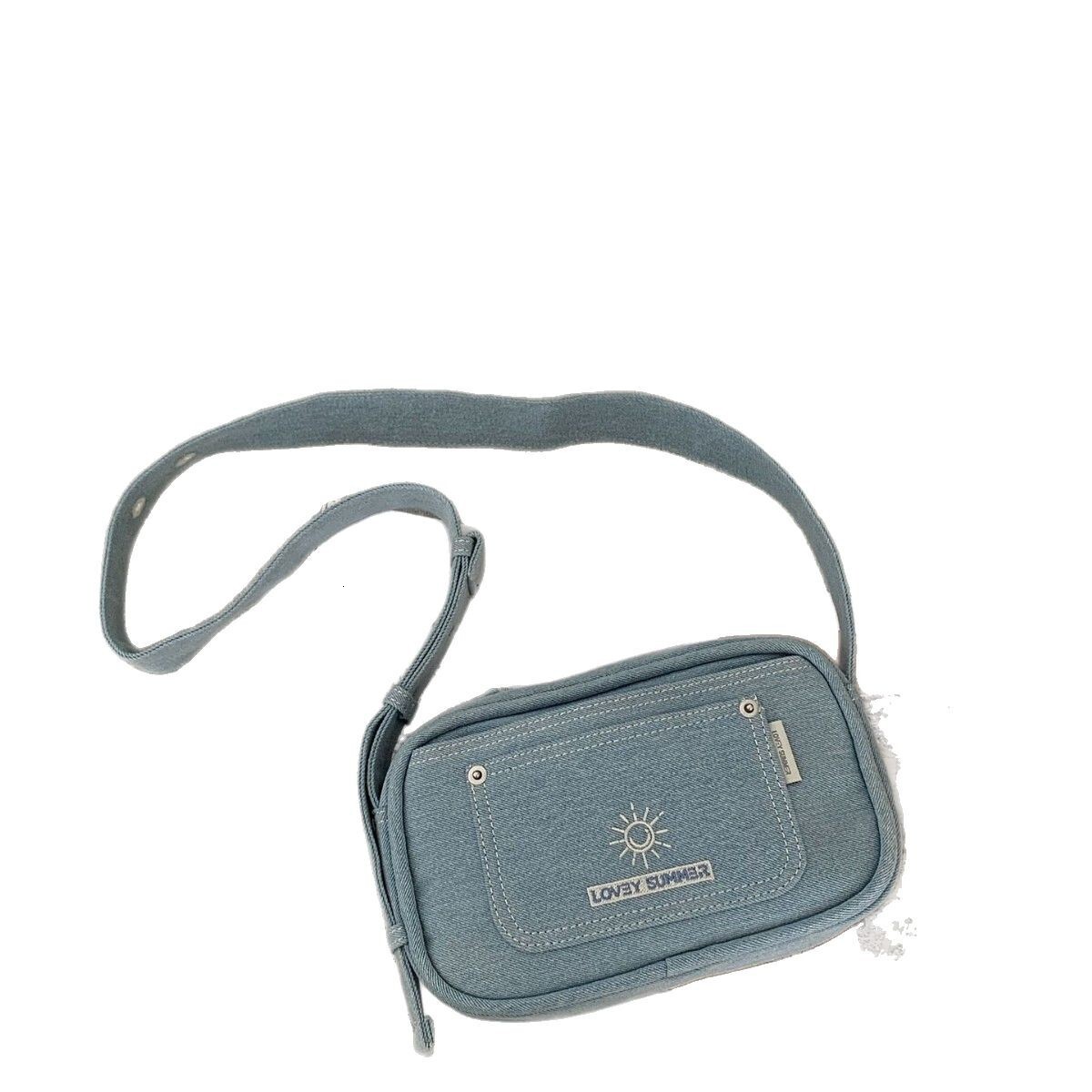 2025 denim square casual new waterproof nylon women's single shoulder crossbody bag