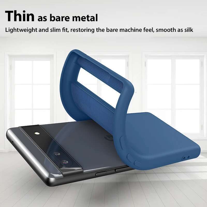 Pixel 9 XL New Liquid Silicone Case For Google 8 7 6 Pro 7A 6A Lens Shockproof Phone Cases Bumper Soft Back Cover