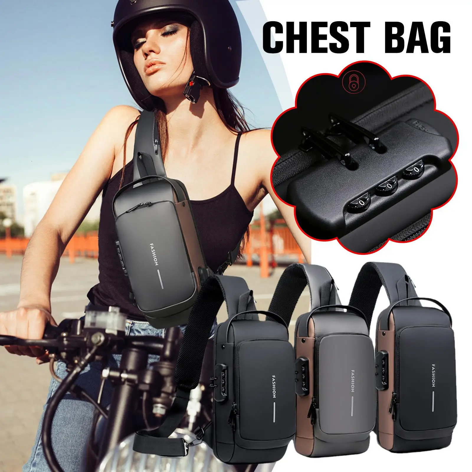 est Men Anti Theft Chest Bag Shoulder USB Charging Crossbody Package School Short Trip Messengers Gym Mens Sling Sports Pack 250519