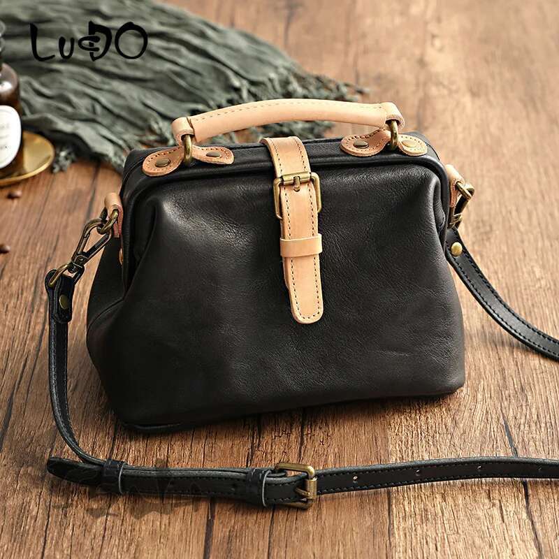 Handmade Genuine Women Handbags Vintage Real Leather Doctor Simple Retro Female Shoulder Messenger Bag New Original