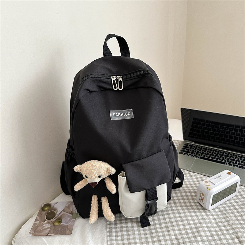 Free Delivery Designer Bag Sweet Bear Fashionable Primary Secondary School Student Large Capacity Simple Versatile For Men And Women Class Backpack Lu