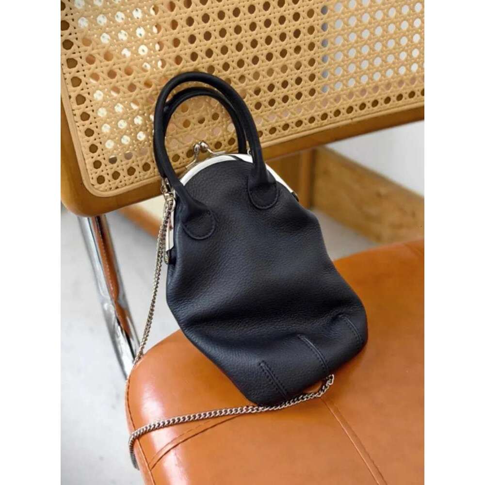 New Women Genuine Leather Fashion Hobos Cowskin Single Shoulder Elegant Chain Bag Ladies Office Casual Crossbody Bags