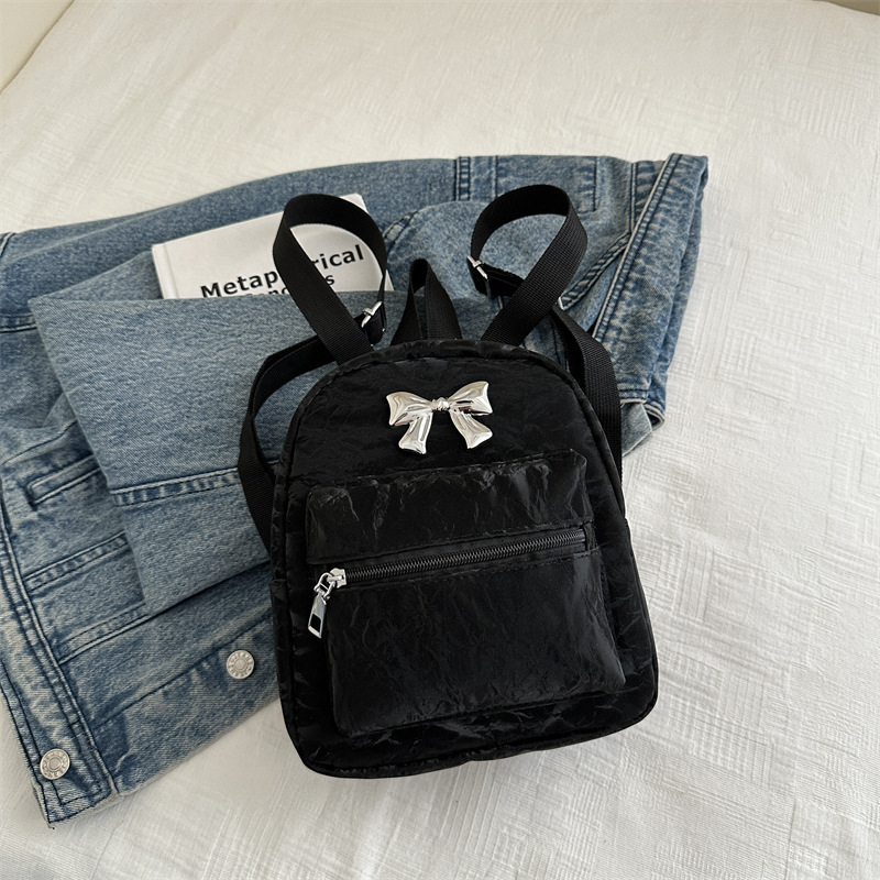 Free Delivery Designer Bag Bow Shaped For Female Niche Design Fashionable Korean Version Backpack 2025 Autumn And Winter Lightweight Small Travel Back
