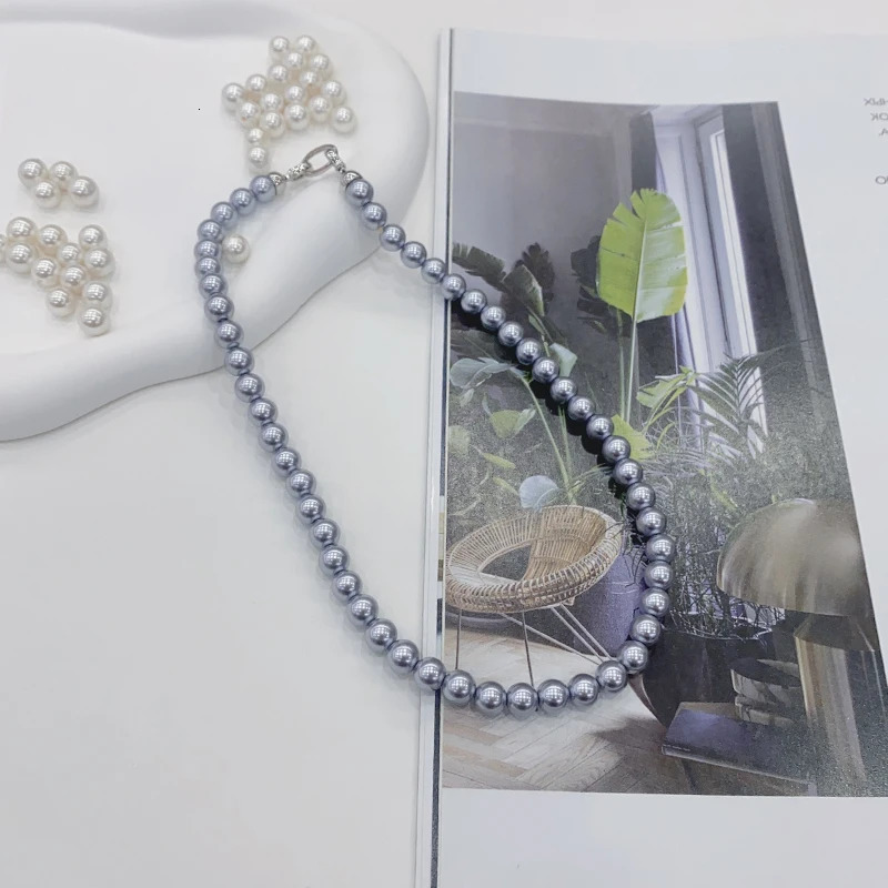 Stunning Shell Pearl Necklace | Trending Elegant Jewelry with Mother-of-Pearl Pendant Adjustable Chain for Wedding 250520