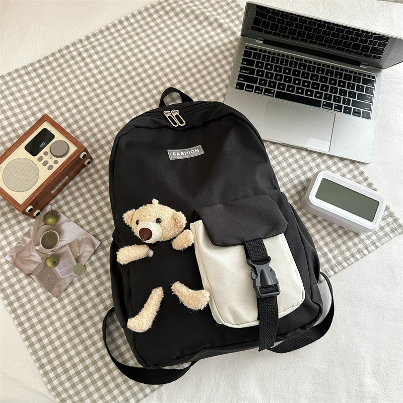 Free Delivery Designer Bag Sweet Bear Fashionable Primary Secondary School Student Large Capacity Simple Versatile For Men And Women Class Backpack Lu