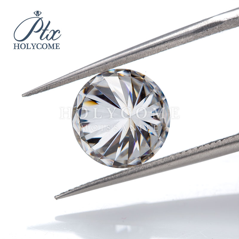 Round Shape 10 Hearts 10 Arrows Cut D VVS1 Loose Moissanite Synthetic Stone 1 Carat 6.5mm Lab Created Diamond GRA Certificate for Jewelry Making