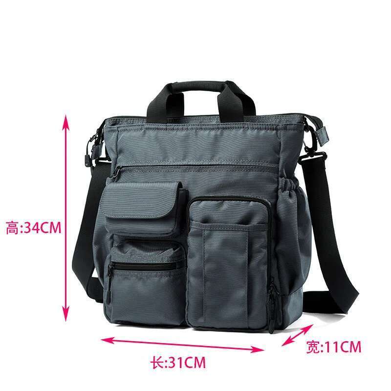 Oxford Crossbody Multifunctional Shoulder Bag For Business Travel/Casual Use Stylish Laptop Briefcase With Adjustable Strap