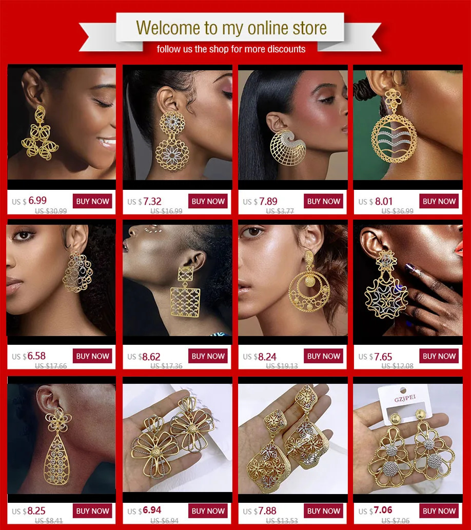 Latest Earrings For Women Fashion Jewelry Big Hoop Earrings Wedding Party Gift Trending 250517