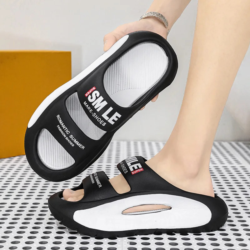 Summer able Mens shoes Non-slip Thick soles Outdoor Slippers Casual Printing Men Women slippers on offer 250515