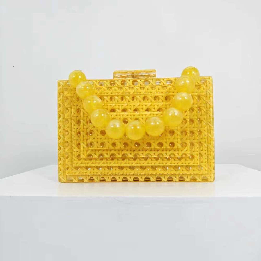 Hot selling new rattan acrylic dinner grab bag, single shoulder diagonal cross wedding fashionable women's bag