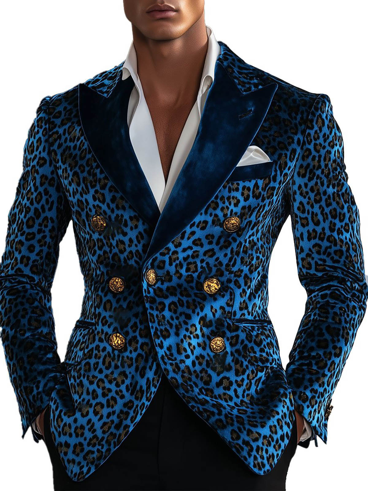 New Designer Men Suit 2 Pieces Printed With Peaked Lapel For Wedding Banquet Work Business Tuxedo Set Jacket With Pants(Coat+Pants)