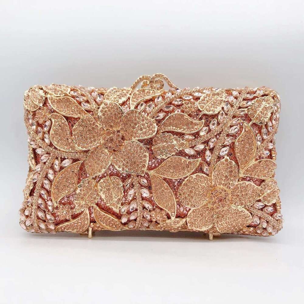 Women XIYUAN Evening Gold/Sier Chain Shoulder Bags Stones Day Clutches Dias Metal Ladies Clutch Handbags