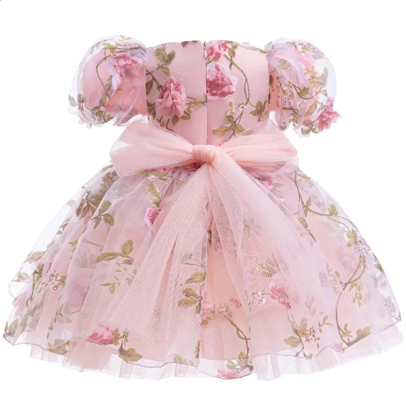 Baby Dresses Flower Girl Dress For Weddings Fashion Bud Sleeve Childrens Dresses Birthday Party Dresses For Girls Clothes Dress 250519