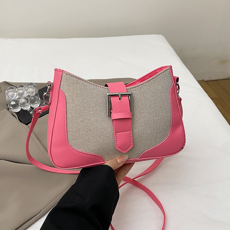 Free Delivery Designer Bag Korean Fashion Contrasting Hand Held Small Square For Women In Spring 2025 New Light And Stylish Shoulder With A High End F