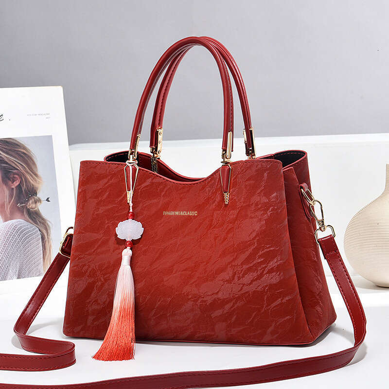 New Chinese style women s handbag with large capacity mother single shoulder crossbody bag bags
