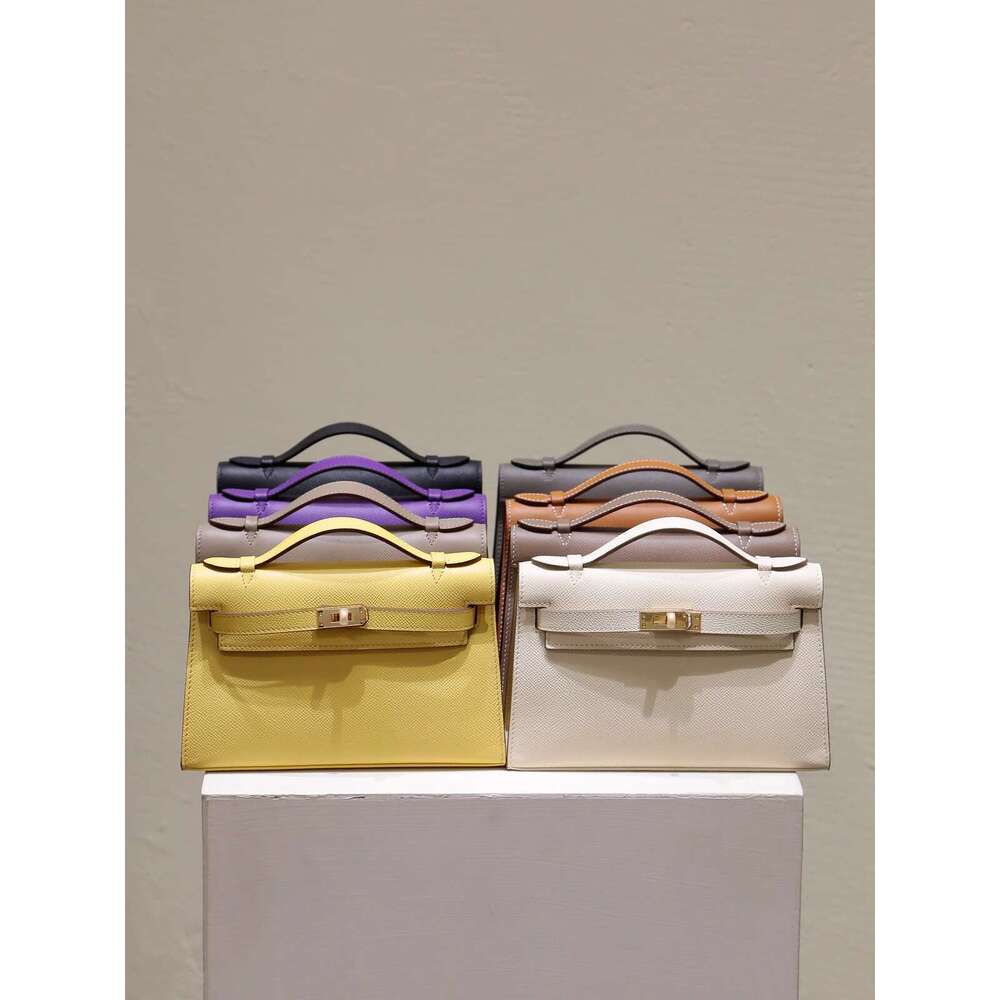 Half handmade Kelly first generation strap mini single shoulder crossbody handbag real leather women s bag top layer cowhide