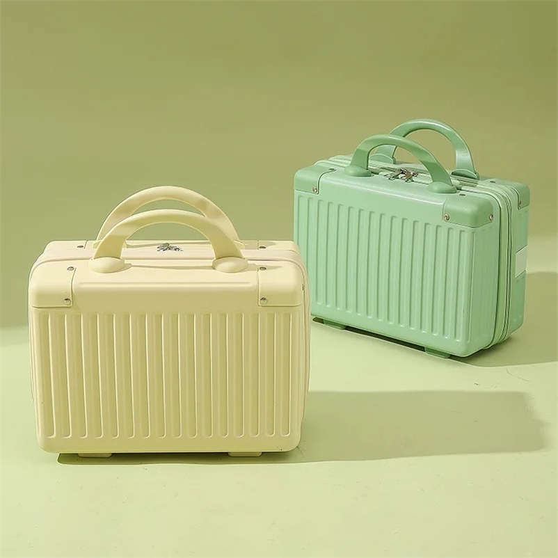 14-inch Makeup Cases Carry-on Hand Suitcase Cosmetic Bag Small Cabin Travel Mini Suitcase Storage Box Women 250519