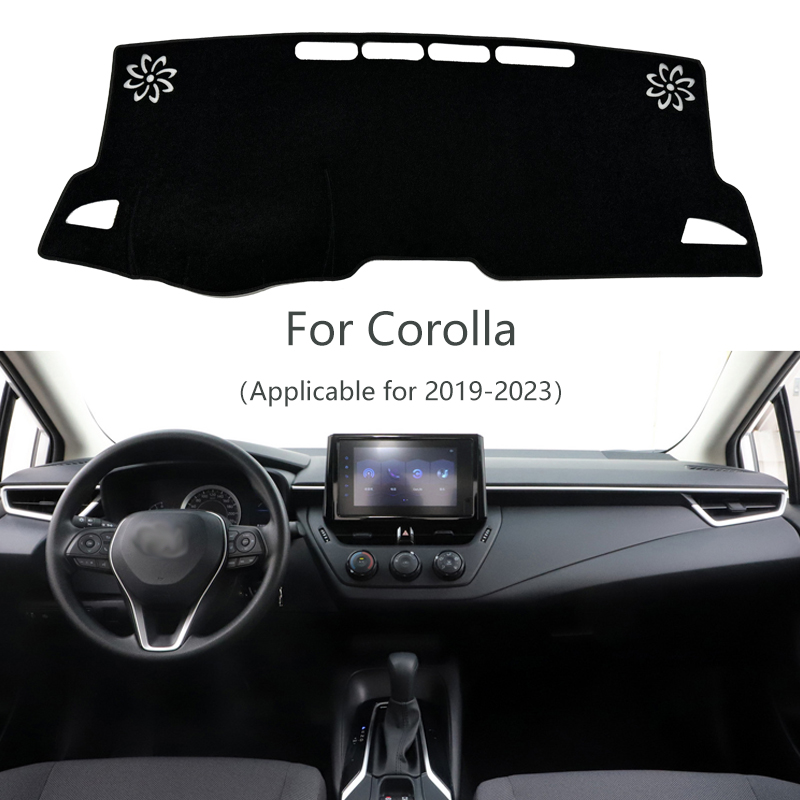 For Toyota Corolla 2019-2023 Dashboard Sunshade Cover, Front Windshield UV Protection, Polyester Fiber Material, Heat Blocking Sun Visor Pad, Car Inte