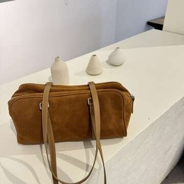 Tote Bag Korean Niche Design High End Suede Frosted Cowhide Large Capacity Portable Shoulder Fashionable Underarm Bag Lady Bags