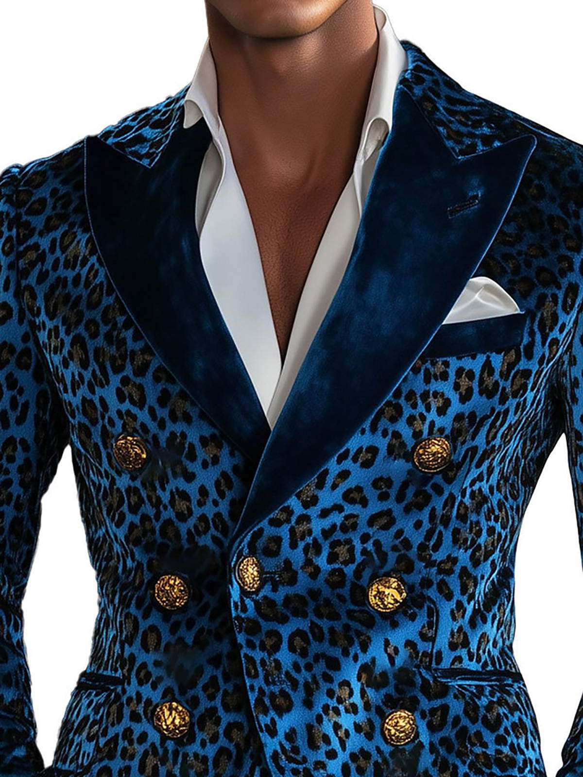 New Designer Men Suit 2 Pieces Printed With Peaked Lapel For Wedding Banquet Work Business Tuxedo Set Jacket With Pants(Coat+Pants)