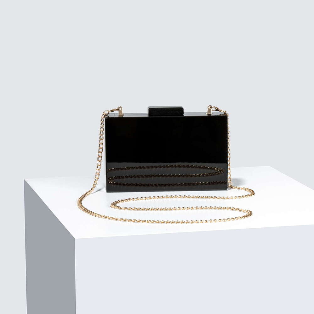 2025 Women's New Single Shoulder Diagonal Cross Striped Splicing Acrylic Bag Fashion Wedding Banquet Handbag