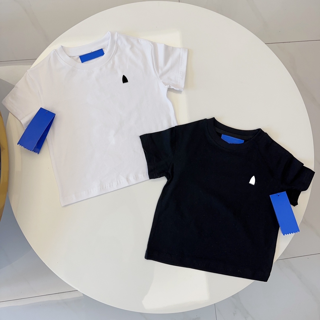 Kids Basic Short Sleeve T-Shirts Soft Cotton Tops for Boys and Girls Casual Round Neck Tees for Toddlers Children Available in Black White y250607ALPN